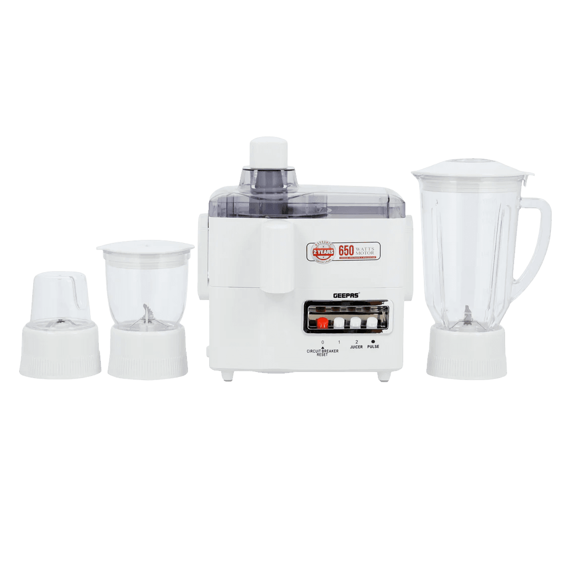 Geepas 650W 4-in-1 Food Processor- GSB6147