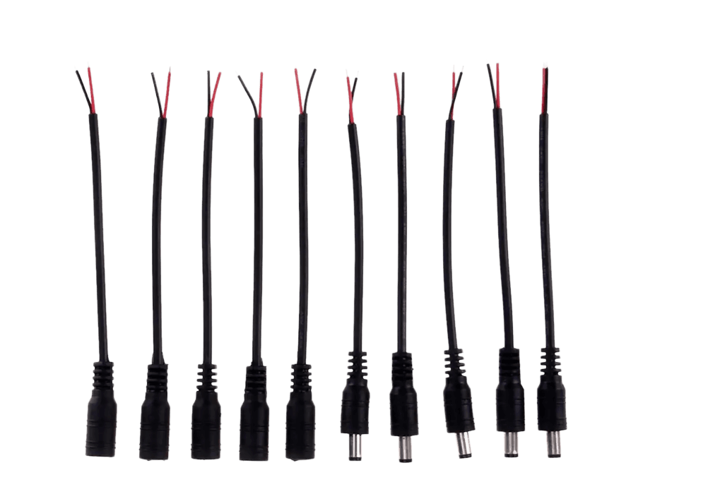 DC Power Jack Plug, 2 Core 12V DC 5.5x2.1mm DC AWG24 Extension Jack Power Cable