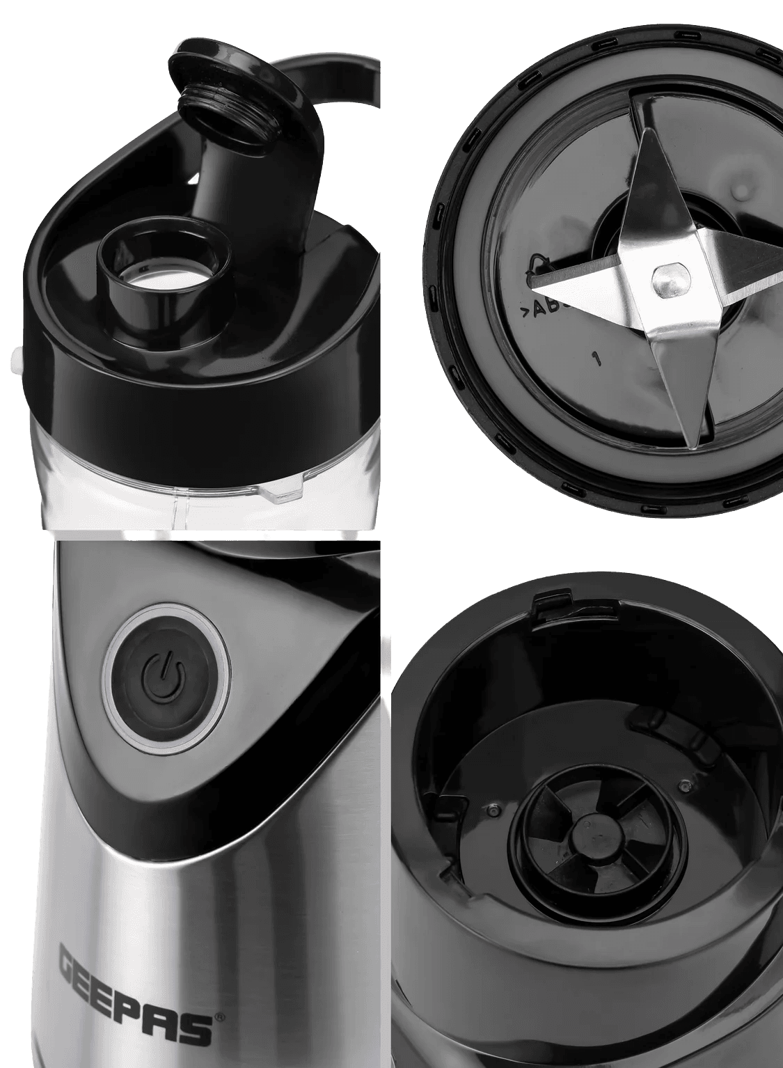 Geepas 300W Personal Blender Stainless Steel Blade, GSB44075