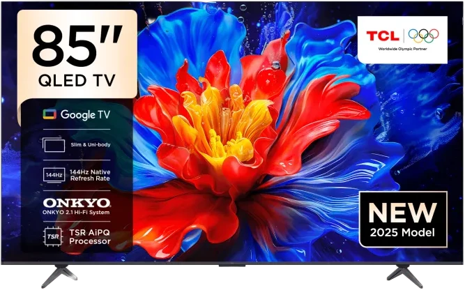 TCL 85 Inch 4K QLED HDR Smart Google TV, 85P8K
