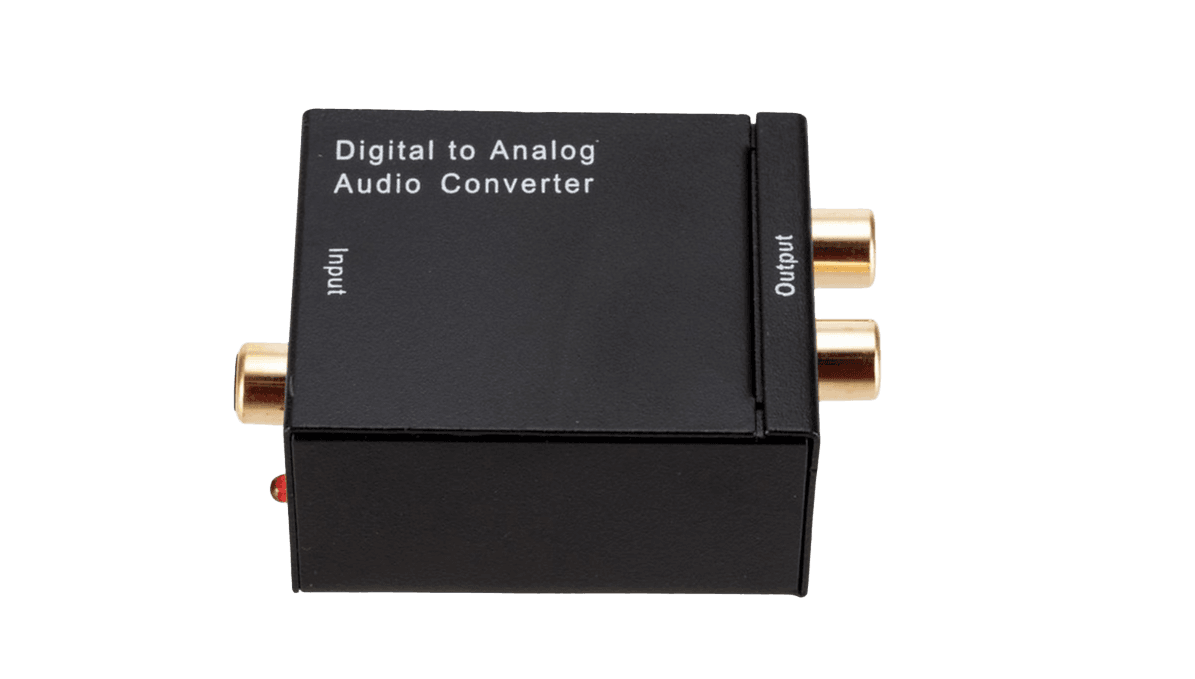 Coaxial / digital fiber to analog audio converter decoder