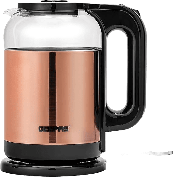 Geepas 1.7l Glass Automatic Cordless Electric Kettle Gk-38063