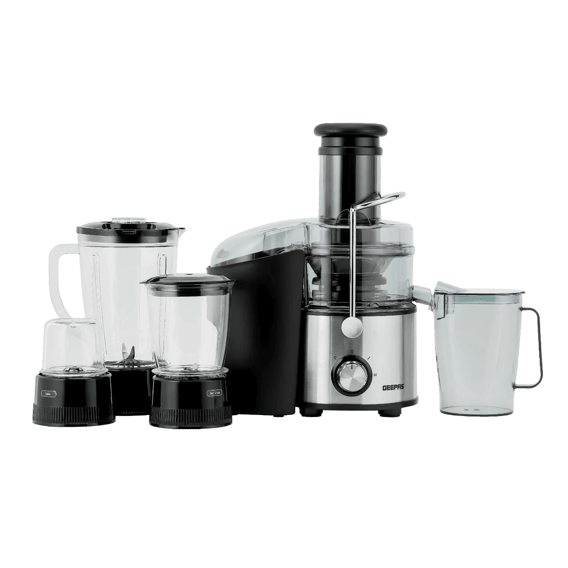 Geepas GSB44016 4-in-1 Stainless Steel Blender & Juice Extractor, 800W Motor