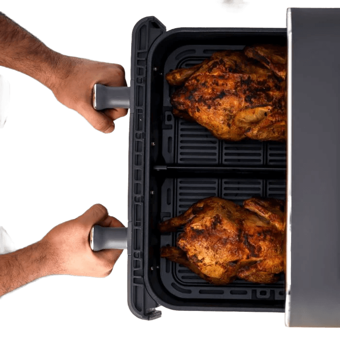 Geepas Digital Air Fryer- GAF37532, 11 L Capacity with 5.5 L Dual Baskets