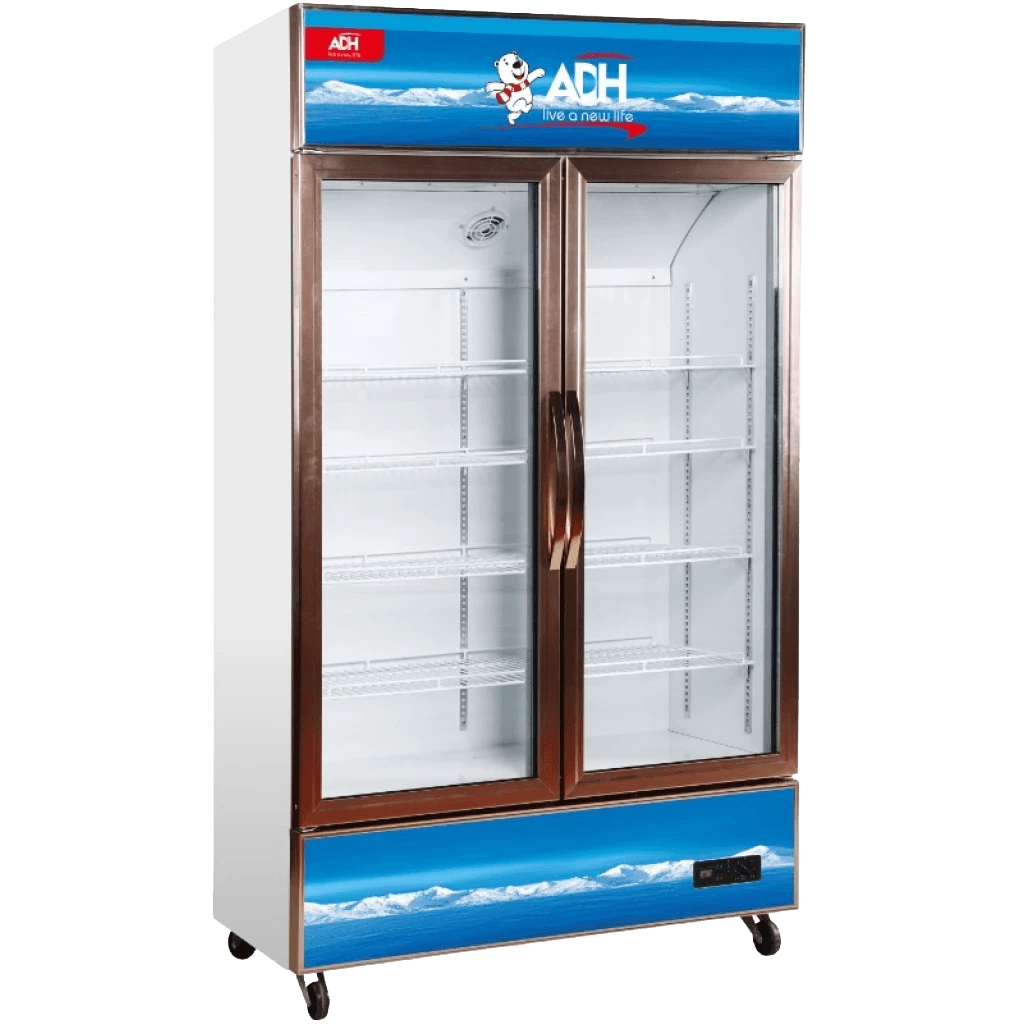 ADH 655L Glass Double Door Display Refrigerator