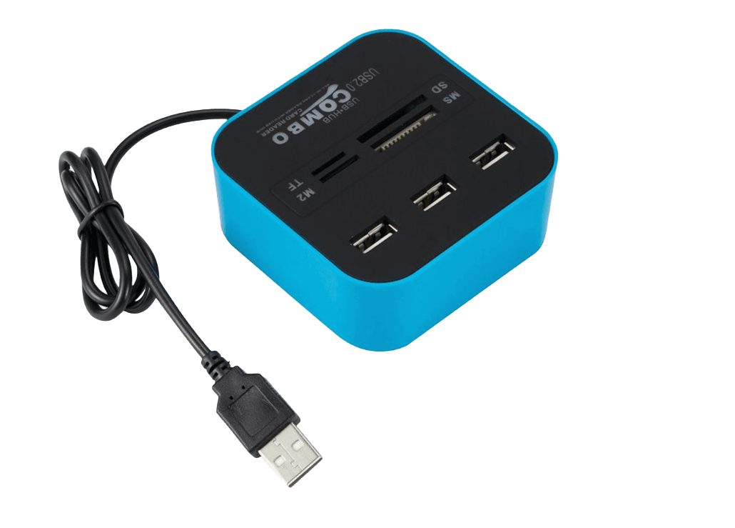 Smart USB hub Good quality USB hub 2.0 3 Ports + TF SD Card Reader Slot