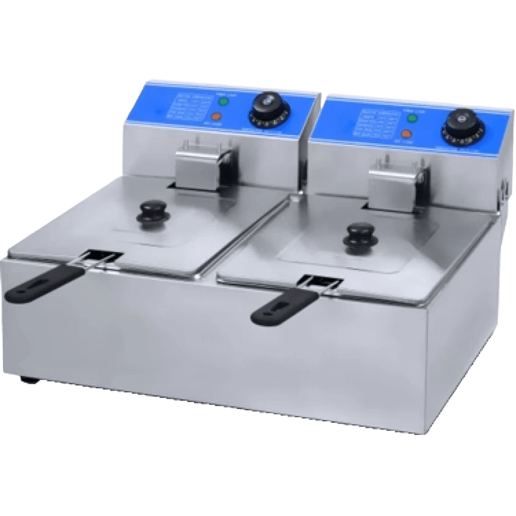 ADH HEF-902 2-Tanks 2-Baskets Commercial Electric Deep Fryer