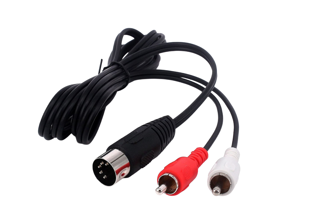 5 pin DIN to RCA Audio Video cable
