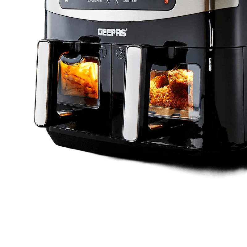 Geepas 9 L Dual Basket Digital Air Fryer- GAF37525