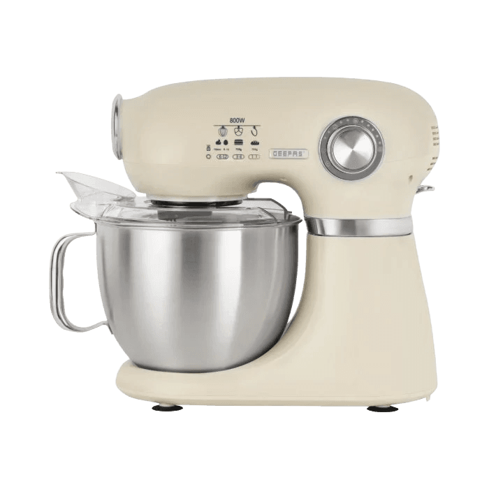 Geepas GSM43013 3-In-1 Stand Mixer, 600W, 7 Level Mixing Speed, 5 Litre