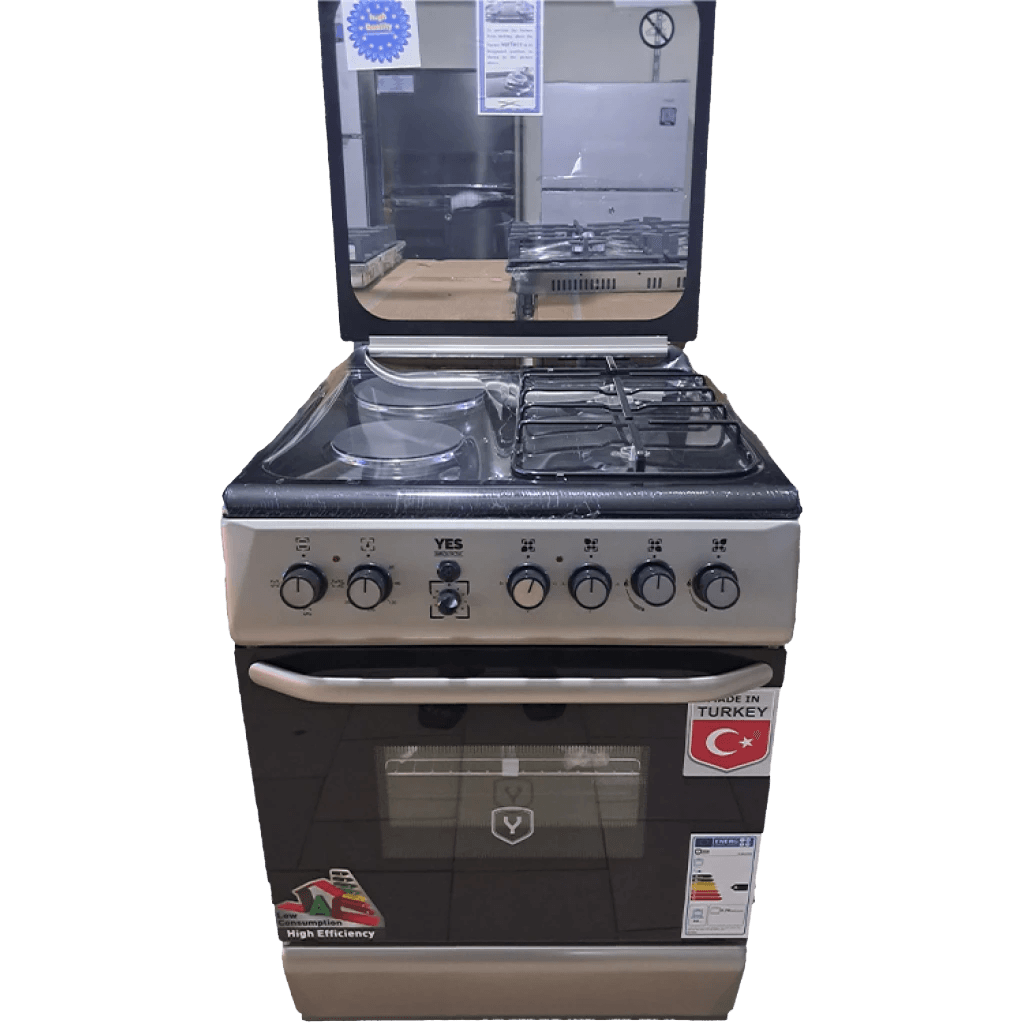 YES Cooker 2- Gas Burners + 2 Electric Plates, 60x60cm YS-6622GTG