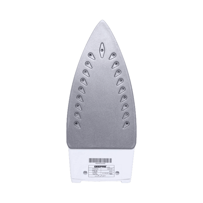 Geepas Steam Iron- GSI7783- Dry Ironing Box with Non-Stick Soleplate