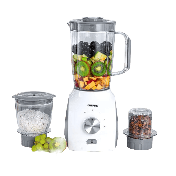 Geepas 3-in-1 Blender- GSB44034N/ 600 W, Powerful Motor