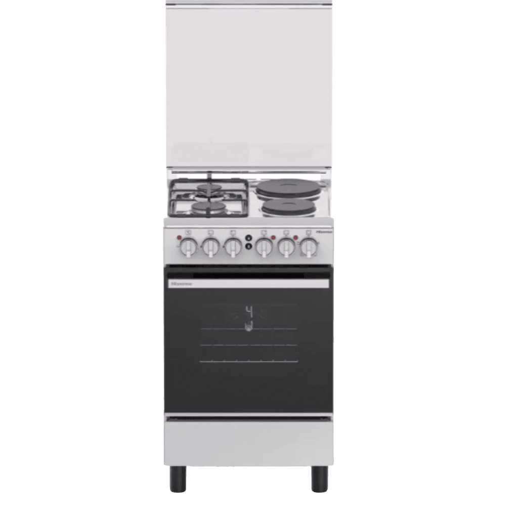 Hisense Cooker 2 Gas Burners, 2 Electric Plates 50x50cm HF522GEES