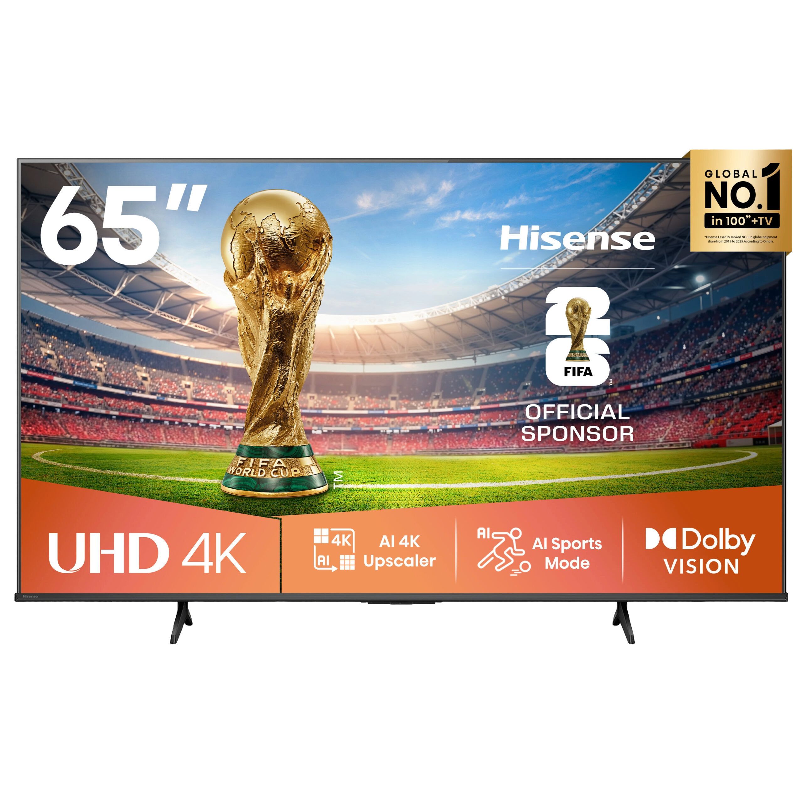 Hisense 65 Inch 4K Ultra HD VIDAA Smart TV 65A6Q