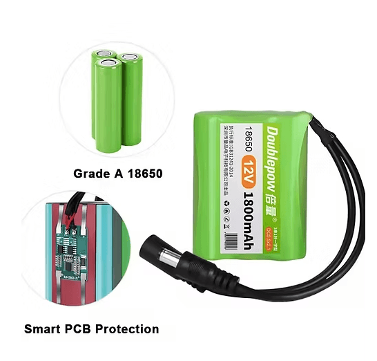 2200mAh Rechargeable Lithium Ion 12 Volt Battery Pack