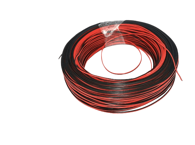 One meter of 22AWG 0.5 mm² Stranded 2-wire wire cable