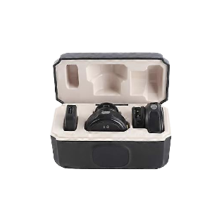 2PCS Wireless Lavalier Magnetic 2.4GHz Noise Canceling Type C Clip On LapeMicrophone with Charging Case for Video Recording Streaming Black