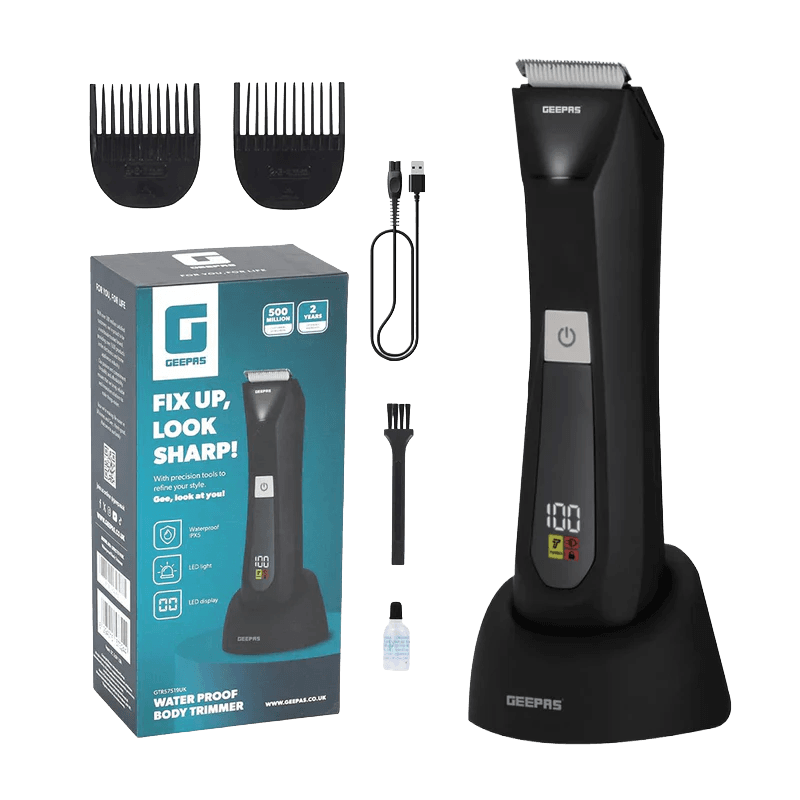 Geepas GTR57519UK Waterproof Body Trimmer with LED Display