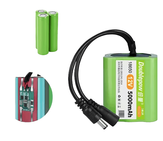 12V 5000mAh Lithium Ion Rechargeable Battery Pack