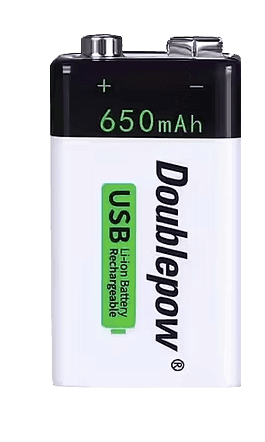 9V Rechargeable battery 650mAh USB Rechargeable
