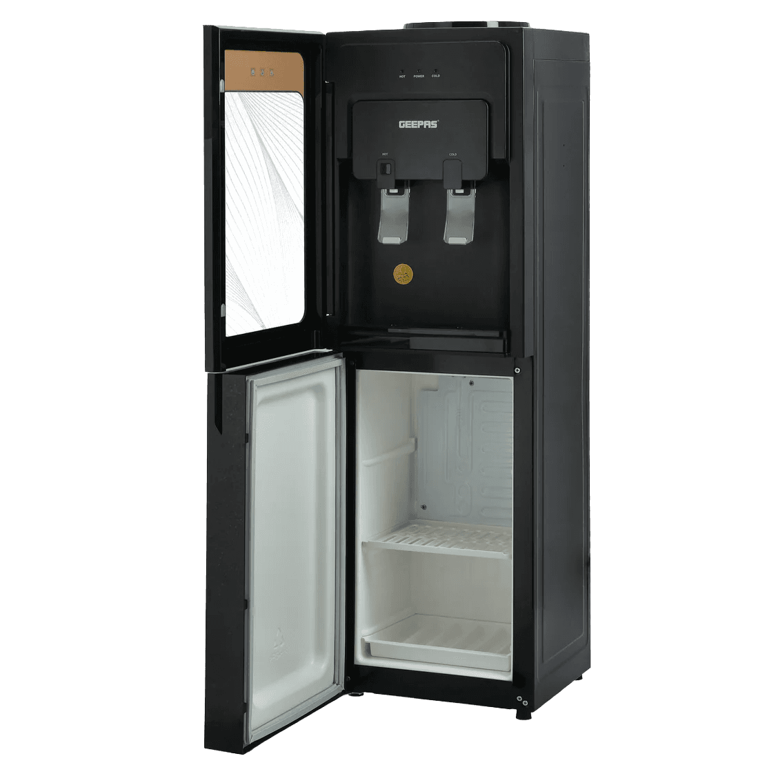 Geepas GWD8363 Hot & Cold Water Dispenser with Refrigerator