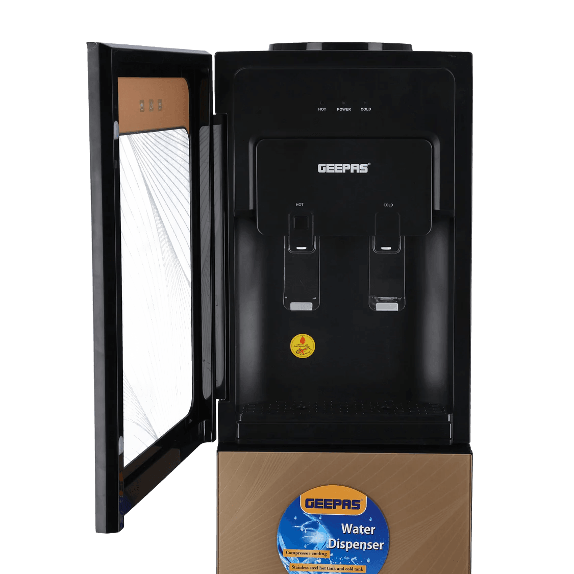 Geepas GWD8363 Hot & Cold Water Dispenser with Refrigerator
