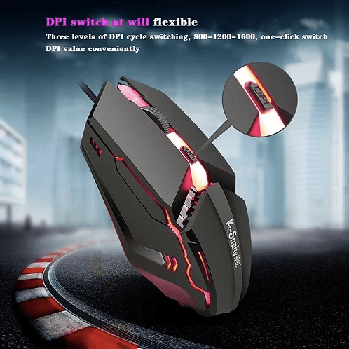 RGB Wired LED Breathing Backlit Optical USB Gaming Mouse