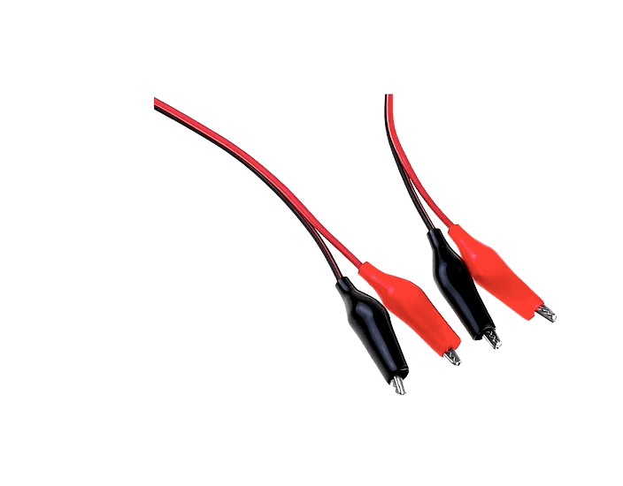 Double Crocodile Clip Cable Alligator Clip Red and Black 2 Wires