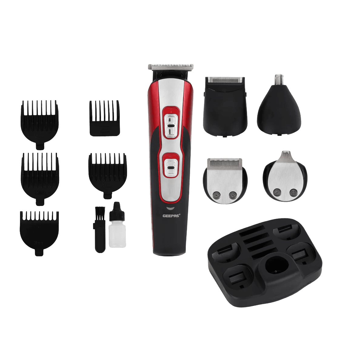 Geepas GTR8724 11-in-1 Rechargeable Grooming Kit