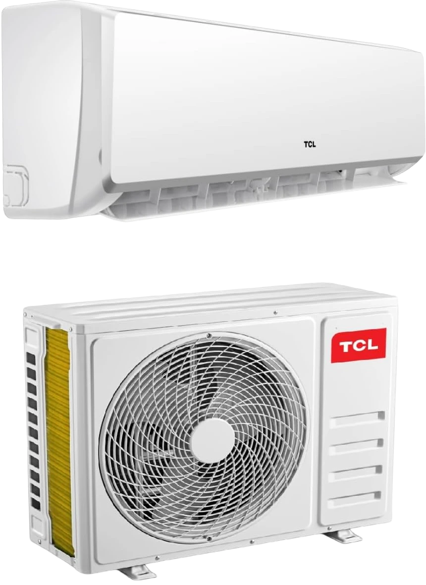TCL 9000 BTU Wall Split Air Conditioner TAC-9CSA/XA41, Rotary Compressor AC, T3 Tropical, R410A Gas, Fast Cooling, Gold Fin, 4 Way Airflow, Sleep Mode