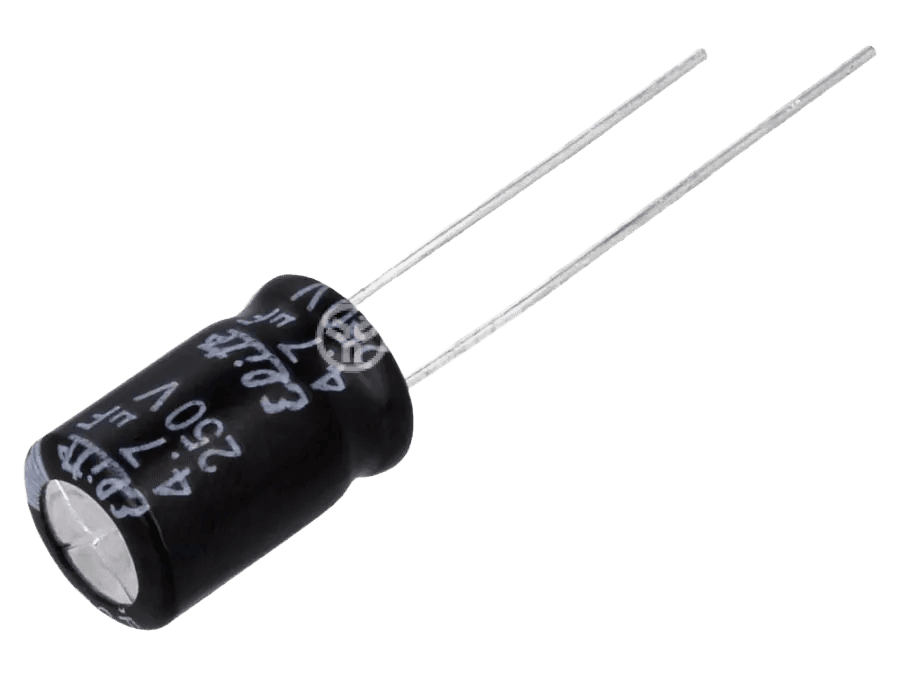 Capacitor, electrolyte, 4.7uF, 250V