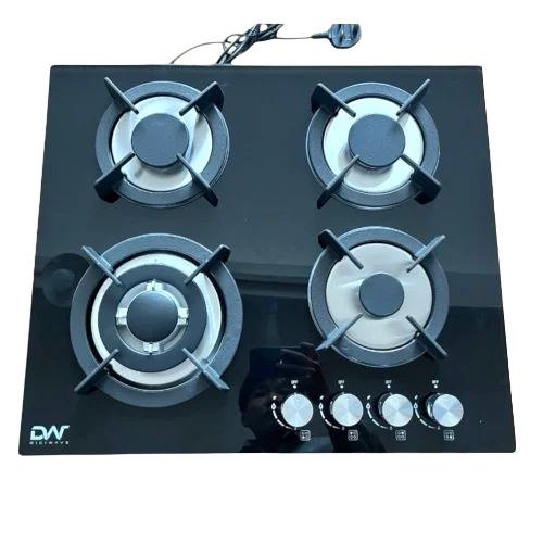 Digiwave 4 Burner Gas Stove Built In Tempered Glass Black Surface DWGC2002
