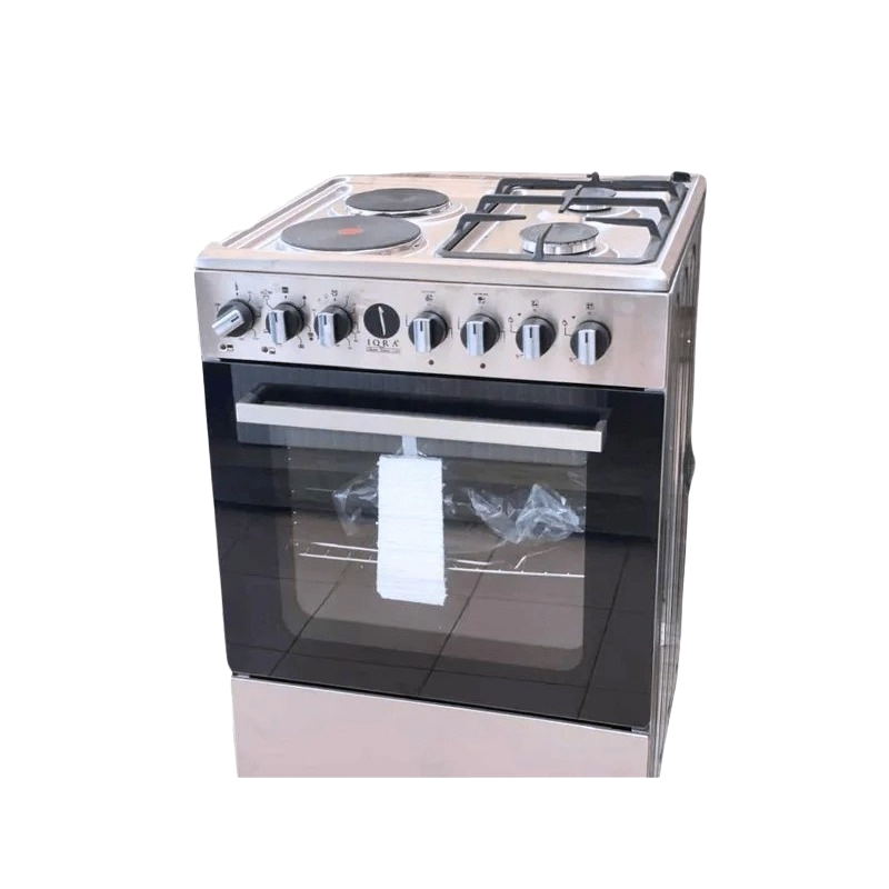 IQRA IQ-FC6022-SS 60 x 60cm Freestanding Cooker with 2 Gas Burners, 2 Hot Plates