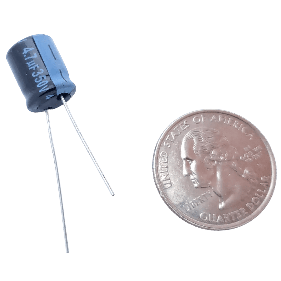 4.7uF 350 Volt Electrolytic Capacitor