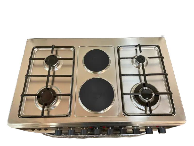 DR VOLT IQ-FC9942SS 90cm Freestanding Cooker with 4 SABAF Gas Burners, 2 Hot Plates