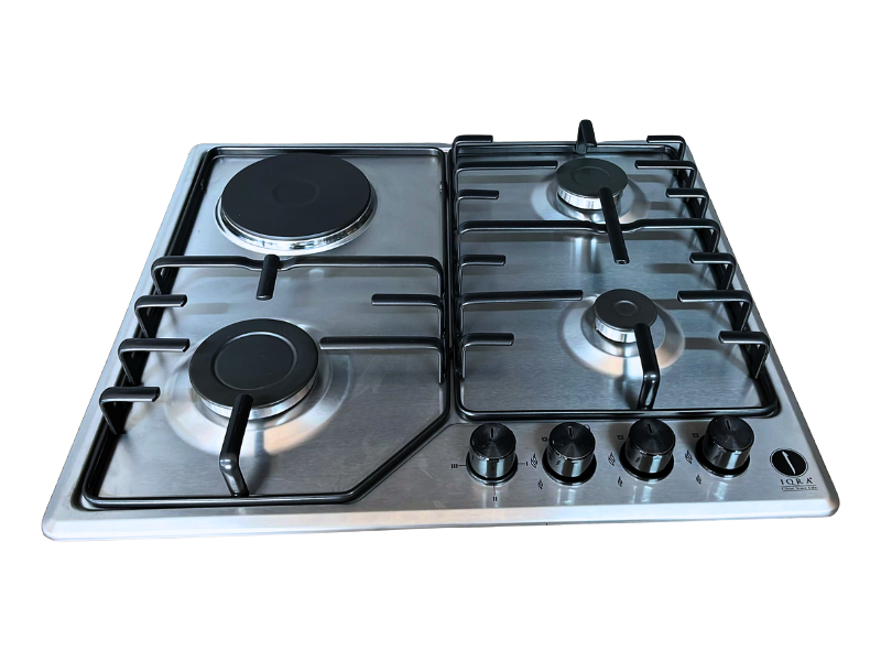 IQRA 60cm Built-In Hob IQ-BH631-SS; 3 Gas Burners + 1 Hotplate