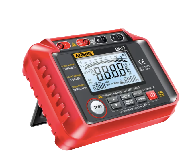 ANENG MH12 Insulation Resistance Tester – 1000V Megohmmeter with PI/DAR, AC/DC Voltmeter & Data Storage
