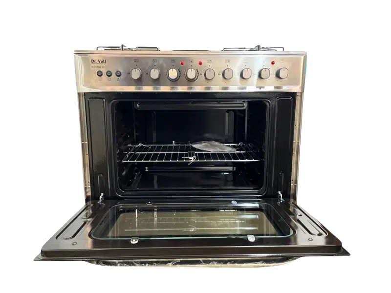 DR VOLT IQ-FC9942SS 90cm Freestanding Cooker with 4 SABAF Gas Burners, 2 Hot Plates
