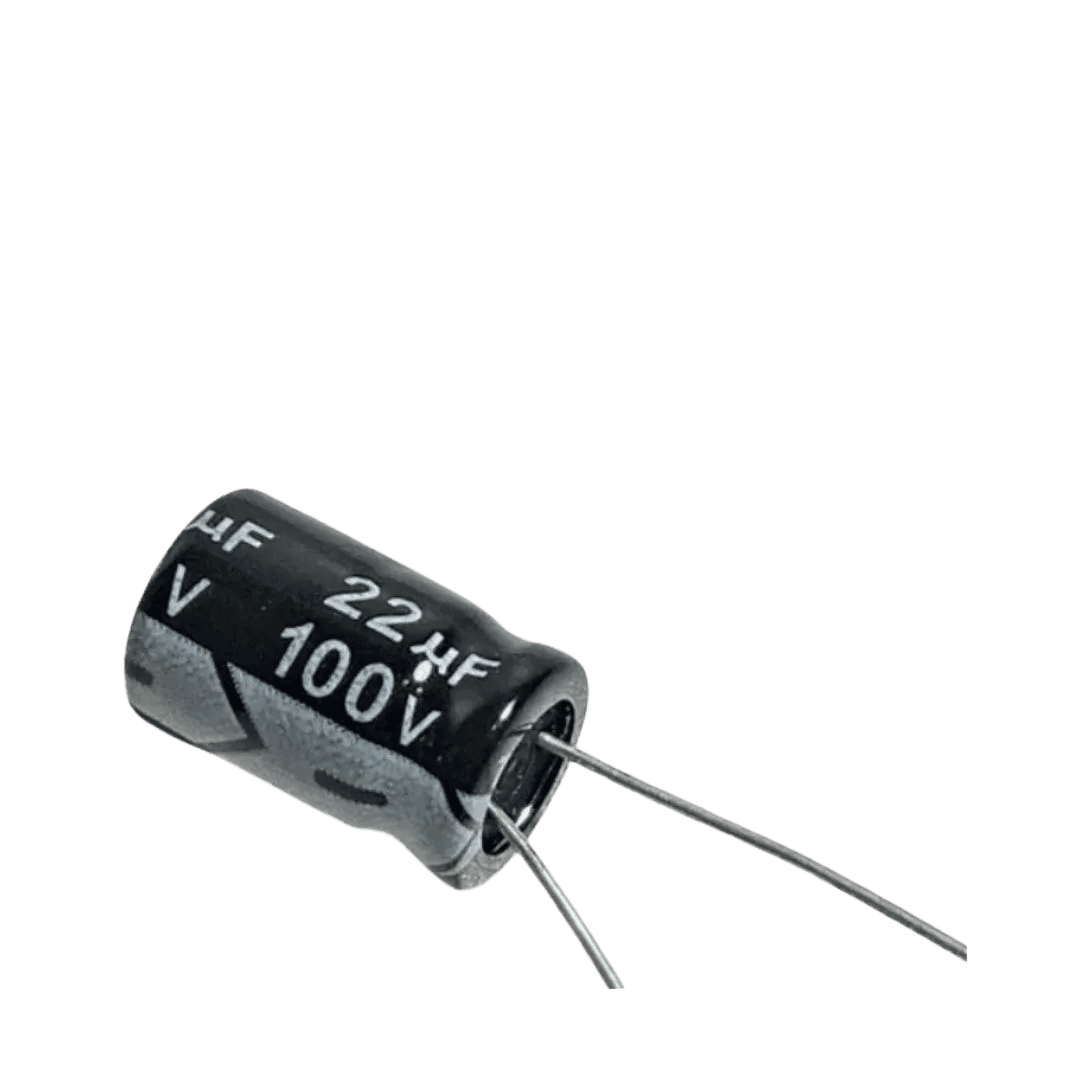 22uF 100 Volt Electrolytic Capacitor
