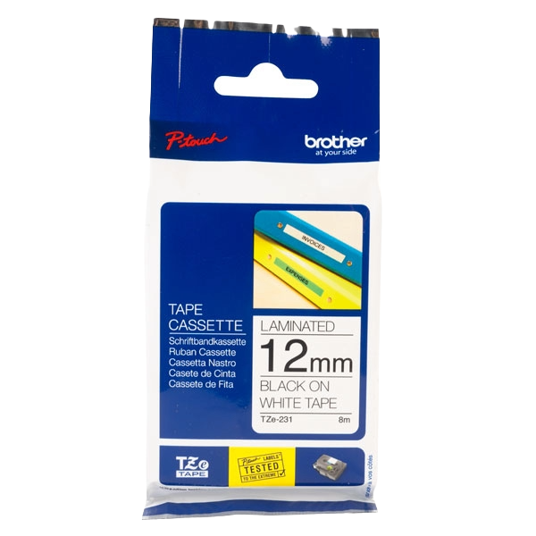 12mm Laminated Tape Compatible Brother Label