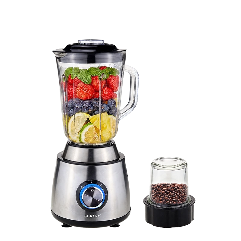 Sokany 2 IN 1 Coffee Grinder And 1.5L Glass Jar Blender 800W | Sokany Sk-155