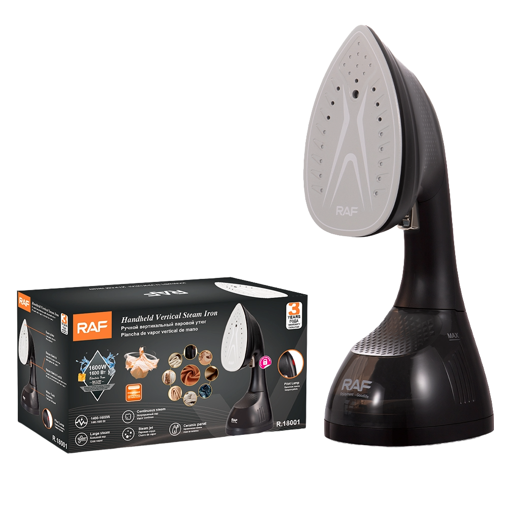 RAF R.18001 Black Handheld Steam Iron Fashion Hanging Iron Machine Electric Clothing Steamer